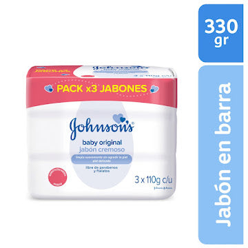 Jabón Johnson’s Baby Original Tripack 330 g
