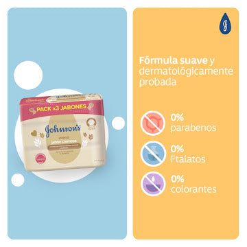 Jabón Johnson’s Baby Avena Tripack 330 g