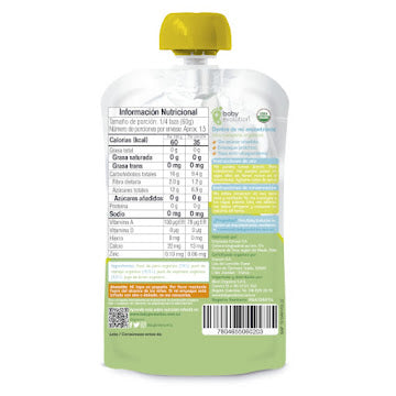 Compota Baby Evolution Orgánica Pera Mango Espinaca Sin Azúcar Añadida X 99 Gr