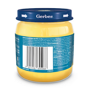 Compota Gerber Puré De Mango Sin Azúcar Frasco X 113 Gr