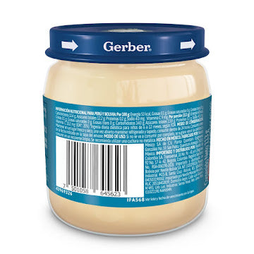 Compota Gerber Puré De Manzana Sin Azúcar Frasco X 113 Gr