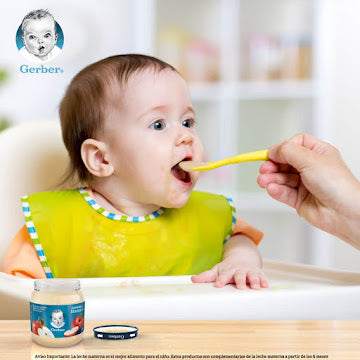 Compota Gerber Puré De Manzana Sin Azúcar Frasco X 113 Gr