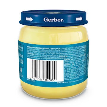 Compota Gerber Puré De Pera Sin Azúcar Frasco X 113 Gr