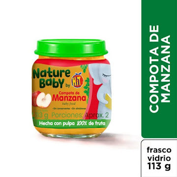 Compota Nature Baby 100% Manzana Frasco X 113 Gr