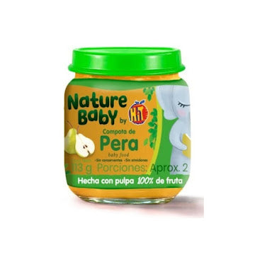 Compota Nature Baby 100% Pera Frasco X 113 Gr