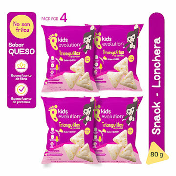 Snacks Cereales Kids Evolution Sabor Queso Natural X 4 Paquetes