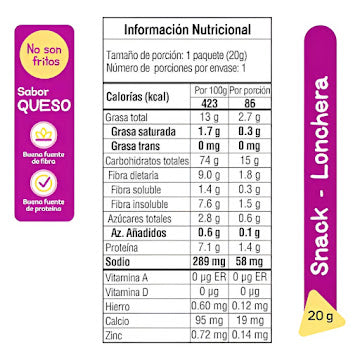 Snacks Cereales Kids Evolution Sabor Queso Natural X 4 Paquetes