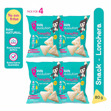Snack Cereal Kids Evolution Sabor Natural X 4 Paquetes