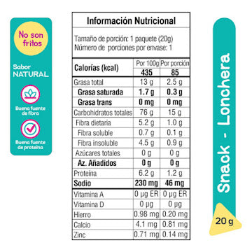 Snack Cereal Kids Evolution Sabor Natural X 4 Paquetes