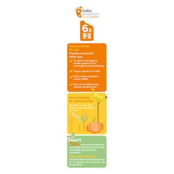 Galletas Baby Evolution Smart Bites Banano Calabaza X 60 Gr