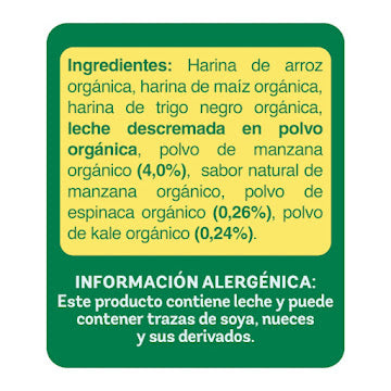 Galletas Baby Evolution Smart Bites Manzana Espinaca Kale X 60 Gr
