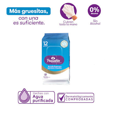 Toallitas Húmedas Pequeñín Acolchamax X 12 Und