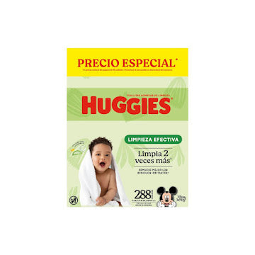 Toallas Húmedas Huggies Limpieza Efectiva Paquete X 288 Und