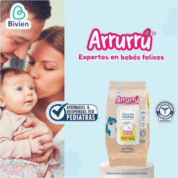 Toallitas Humedas Arrurru Avena & Karite Practicorte X 100und