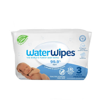 Toallitas Húmedas Para Bebés Waterwipes Sin Alcohol Pack X 180 Und