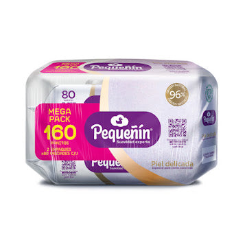 Pañitos Húmedos Pequeñin Piel Delicada Jumbo Pack X 160 Und