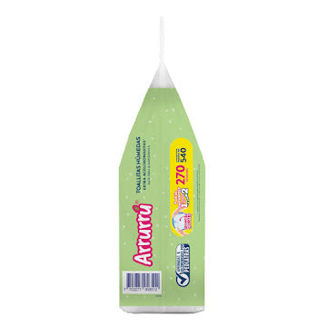 Toallitas Húmedas Arrurú Aloe Vera Y Manzanilla Pack X 270 Und