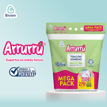 Toallitas Húmedas Arrurú Aloe Vera Y Manzanilla Pack X 270 Und