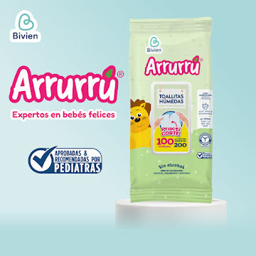 Toallitas Húmedas Arrurú Aloe Vera Y Manzanilla Paquete X 100 Und