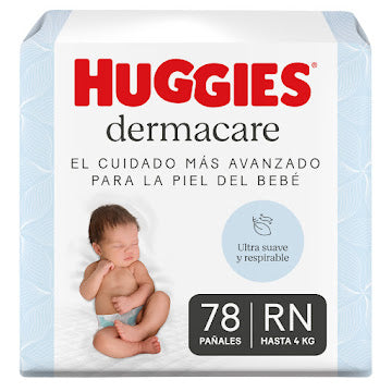 Pañales Huggies Dermacare Recién Nacido X 78 Und