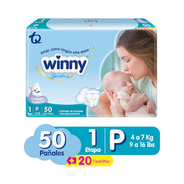 Pañales Winny Sensitive Etapa 1 X 50 Und