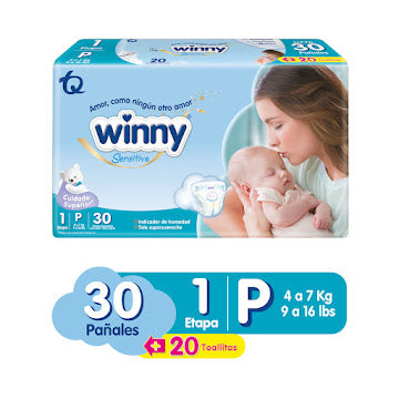 Pañal Winny Sensitive Gold Et 1 X 30 Und