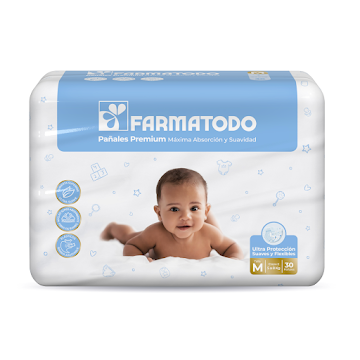 Pañal Farmatodo Premium Etapa 2 Talla M X 30 Und