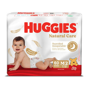Pañal Huggies Natural Care M X 60 Und