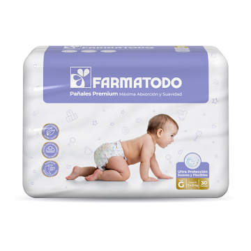 Pañal Farmatodo Premium Etapa 3 Talla G X 30 Und