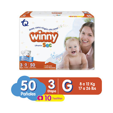 Pañales Winny Ultratrim Sec Etapa 3 G X 50 Und