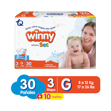 Pañales Winny Ultratrim Sec Etapa 3 X 30 Und