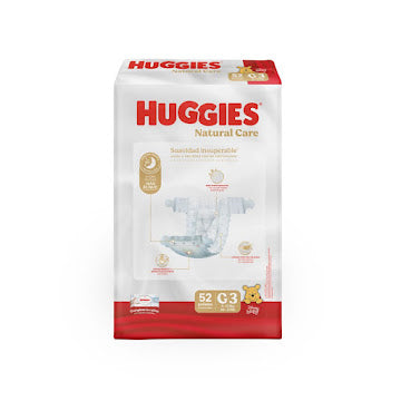 Pañal Huggies Natural Care Unisex Etapa 3G X 52 Und