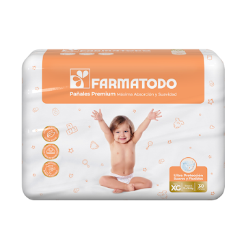 Pañal Farmatodo Premium Etapa 4 Talla Xg X 30 Und