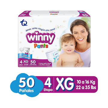 Pañales Winny Pants Etapa 4 Xg X 50 Und