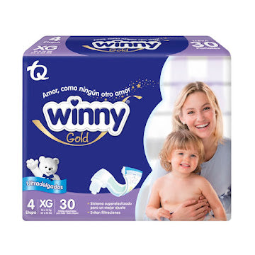Pañal Winny Gold Etapa 4 Xg Paquete X 30 Und