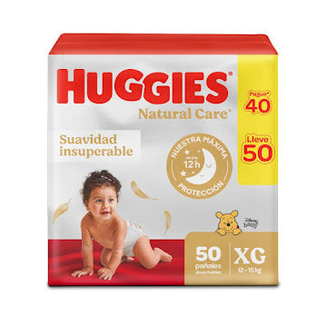 Pañal Huggies Natural Care Etapa 4 Xg Unisex Paquete X 52 Und