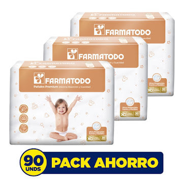 Combo Pañales Farmatodo Premium Etapa 4 Talla Xg X 90 Und