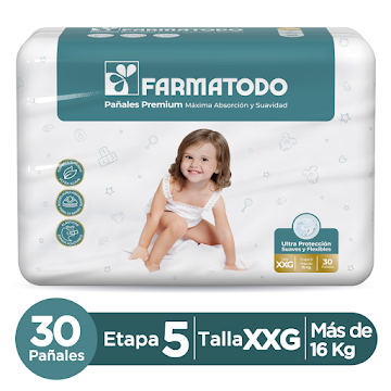 Pañal Farmatodo Premium Etapa 5 Xxg X 30 Und