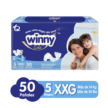 Pañal Winny Gold Etapa 5 Xxg Paquete X 50 Und