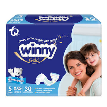 Pañal Winny Gold Etapa 5 Xxg Paquete X 30 Und