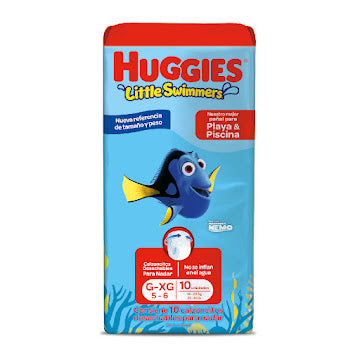 Pañales Huggies Little Swimmers Etapa G-xg Paquete X 10 Und