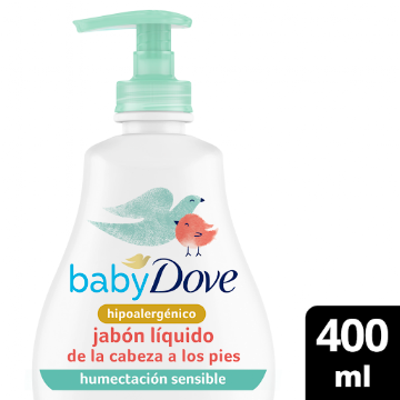 Jabón Dove Baby Líquido Corporal Humectación Sensible 400 ml
