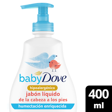 Jabón Dove Baby Líquido Corporal Humectación Enriquecida 400 ml