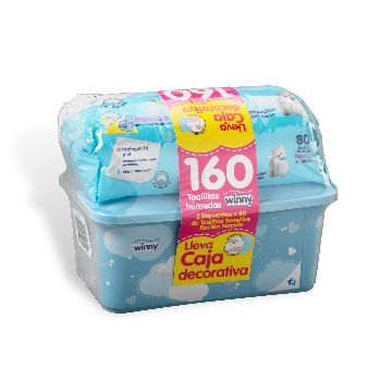 Toallitas Húmedas Winny Sesitive Recién Nacido + Gratis Caja X160 Und