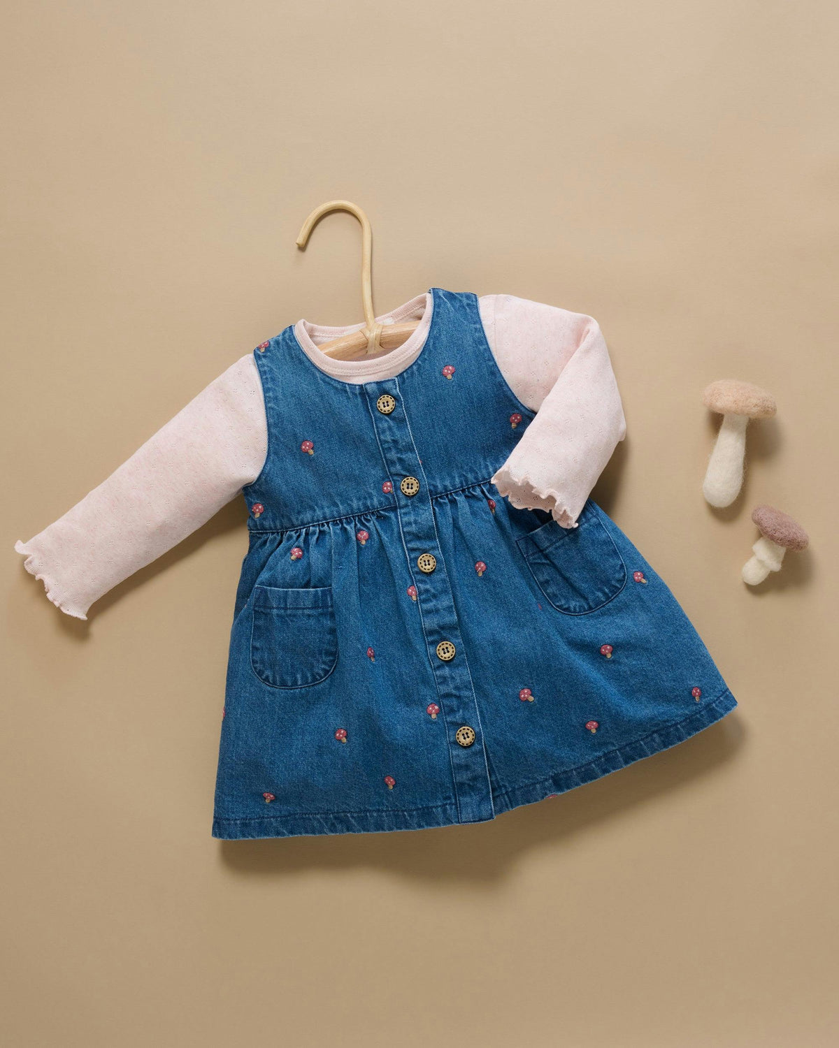 Conjunto Purebaby Pinnie y Camiseta Bordada Toadstool