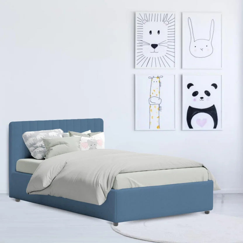 Cama Baul Infantil Doble 140x190x120 + Colchon Pillow Azul