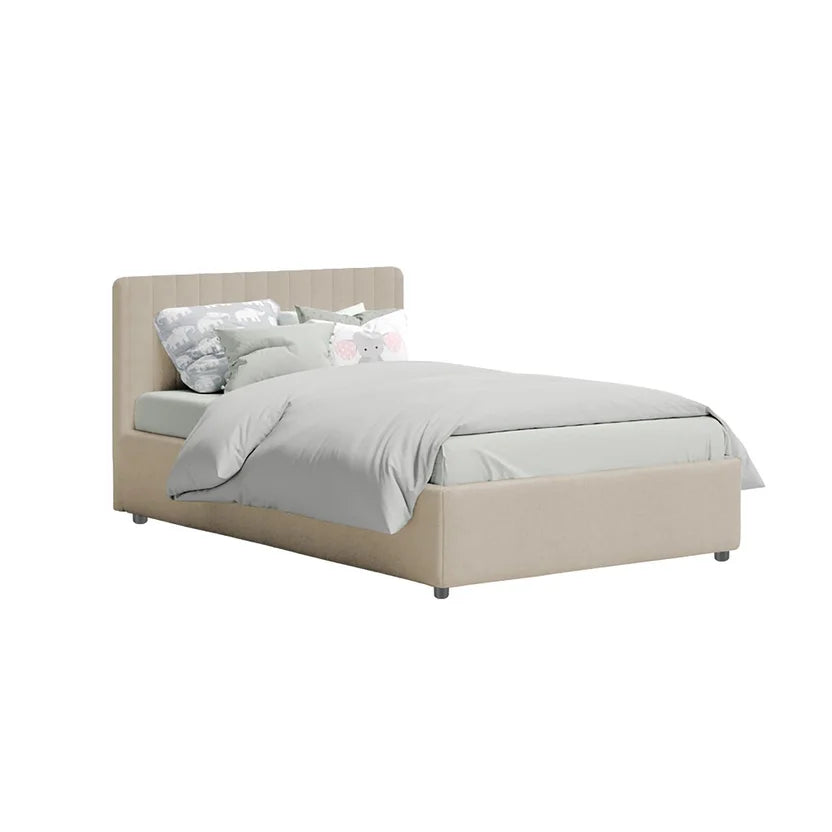 Cama Baul Infantil Sencilla + Colchon Pillow Taupe 100x190x120