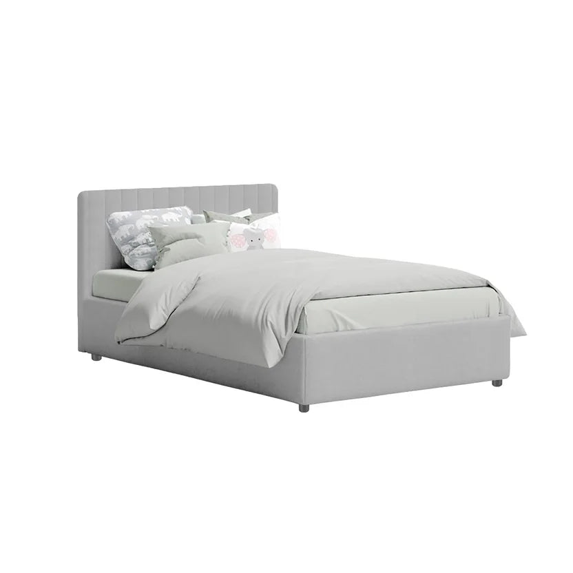 Cama Baul Infantil Semi Doble + Colchon Pillow Gris 120x190x120