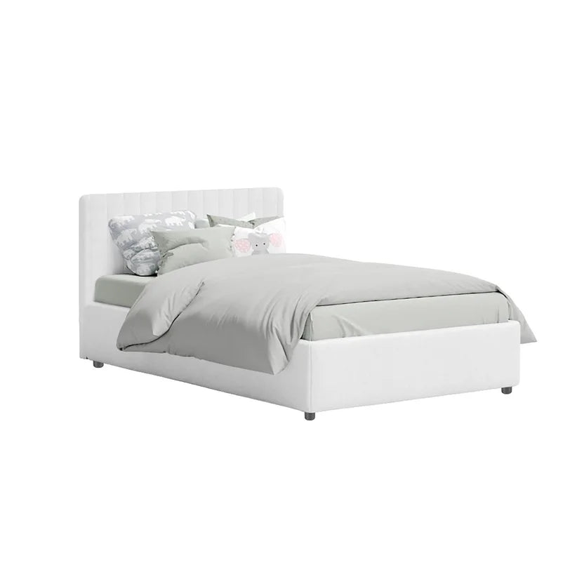 Cama Baul Infantil Semi Doble + Colchon Pillow Blanco 120x190x120