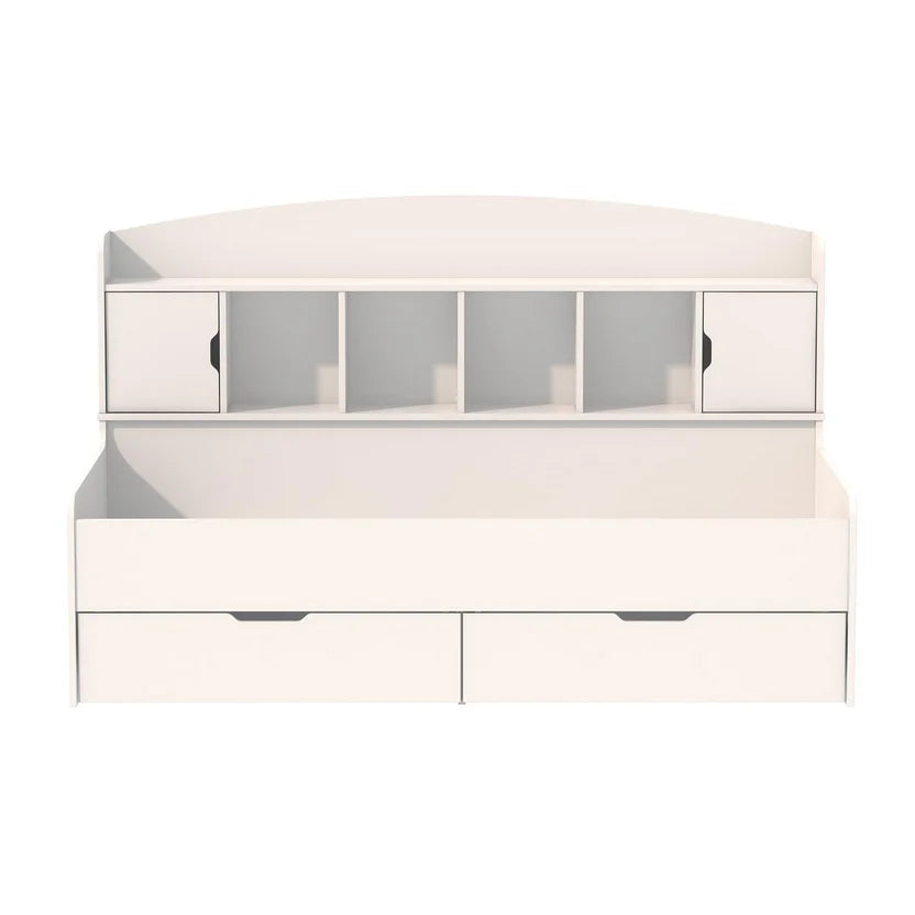 Camarote con 2 Cajones y Estante 191,4x91,2 cm Blanco